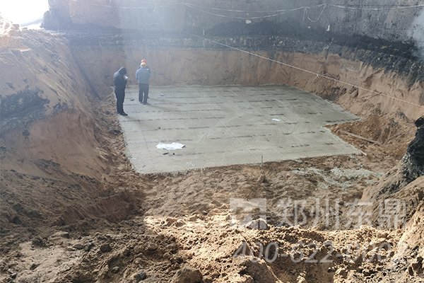 內蒙古1500噸煤泥烘干機土建現場